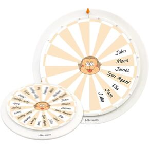 I-scream Roulette Roulette Wheel-12.6 Inch ، 3 لوحات قابلة للتخصيص مع 8،16 و 30 فتحة ، عجلة جوائز الجفاف ، مثالية للفصول الدراسية ، والأنشطة الرياضية ، وحفلات الأطفال ، والسحوبات ، والألعاب
