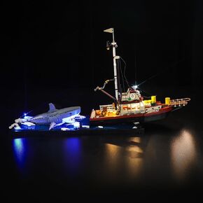 Upgraded Led Light Kit Compatible with Lego Ideas Jaws Building Set, Lights Decoration Compatible with Lego 21350 (Model Not Included)