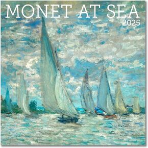 Monet At Sea Wall Calendar 2025, Monthly January-December 12'' x 12"