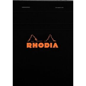 Rhodia Top Staplebound No. 13 Graph Notepad (4 × 6) غطاء أسود ، حزمة 5