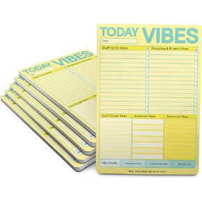 1-Count Knock Knock Today Vibes Pad ، للقيام بقائمة Notepad و Daily Planner Pad ، 6 × 9 بوصات