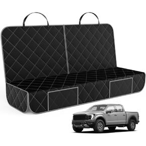 ZQ TRUCKS DOG DOG CAR BACK COOD لـ RAM1500/F150/GMC SIERA/TACOMA/CHEVROLET SILVERADA ، وصول إلى حزام الأمان المتوسط ​​، واقي مقعد مقاعد مائي لالتقاطات لاصقة الكلب الخلفي غير