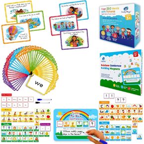 ببساطة Magic 110 PCS جملة بناء طقم و 250 كلمات البصر بطاقات فلاش للأطفال