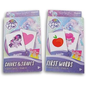 Girls' My Little Pony Flash Cards -Colors, Shapes, First Words - Preschool Early Learning (72 Cards)