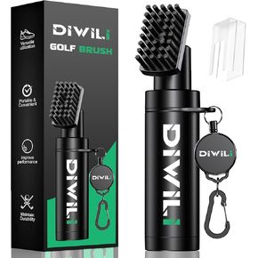 Pro Golf Club Cleaner Brush Set with Retractable Clip and 5 Oz Press Water Bottle, Essential Golf Accessories for Men/Women - Best Golf Gifts - Golf Club Brush with Nylon Bristles
