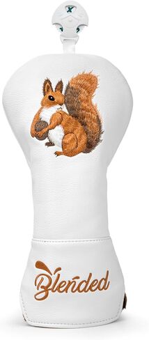 Golf Club Cover Squirrels Premium Embroidery Driver Cover Fariway Wood Headcover Hybrid Covers Leather Golf Head Cover for Most Brand in Saudi Arabia
