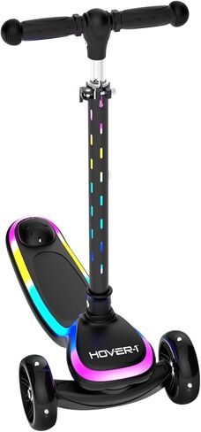 Hover-1 Chroma Folding Kick Scooter for Kids with Multicolor Wheel Lights, 3" Front Wheels, Rear Foot Brake, and 110 LB Weight Capacity in Saudi Arabia