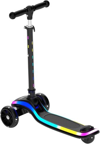 Hover-1 Chroma Folding Kick Scooter for Kids with Multicolor Wheel Lights, 3" Front Wheels, Rear Foot Brake, and 110 LB Weight Capacity in Saudi Arabia
