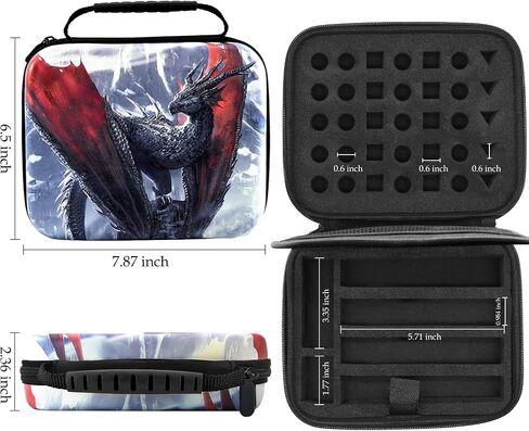 Dice Storage Case Dice Bag Dice throne dnd dice tray dice holder dnd dice storage dice case Multifunctional storage Organizer Role Playing Game for Rpg Table Game (B) in Saudi Arabia