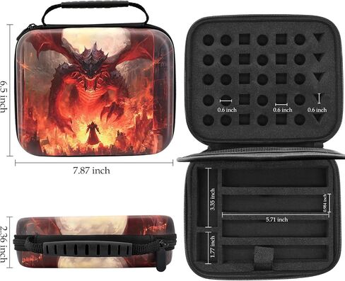 Dice Storage Case Dice Bag Dice throne dnd dice tray dice holder dnd dice storage dice case Multifunctional storage Organizer Role Playing Game for Rpg Table Game (B) in Saudi Arabia
