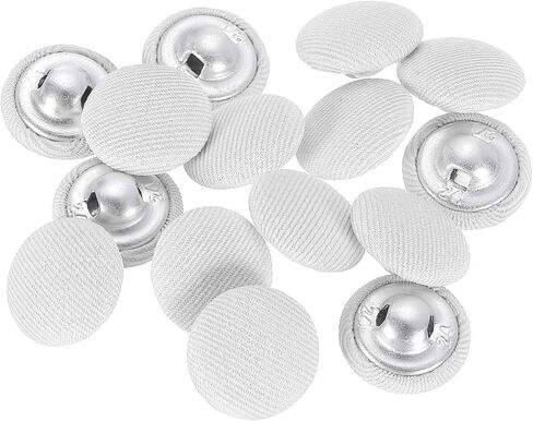 uxcell 15Pcs Fabric Cloth Covered Button, 20mm 32L Metal Shank Round Sewing Buttons Fabric Covered Button for Coat Dress Sweater Hats Crafts Making, Navy Blue in Saudi Arabia