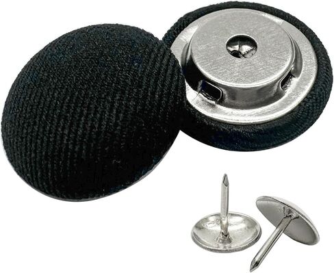 10Set Cloth Covered with Metal Buttons,17mm Cloth Covered Hat Top Button Replacement,Sewing Fabric Cloth Covered Buttons for Hats Jeans Blouse(Navy Blue) in Saudi Arabia