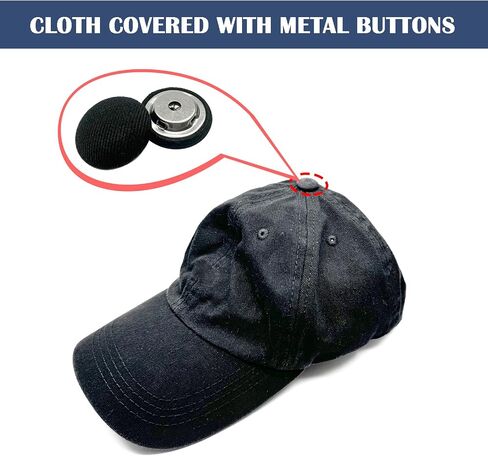 10Set Cloth Covered with Metal Buttons,17mm Cloth Covered Hat Top Button Replacement,Sewing Fabric Cloth Covered Buttons for Hats Jeans Blouse(Navy Blue) in Saudi Arabia
