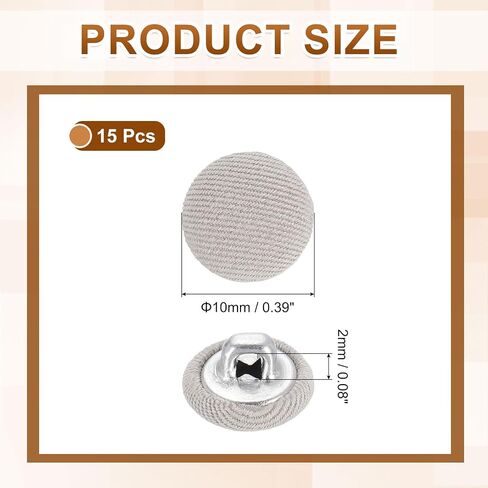 uxcell 15pcs القماش قماش مغطى ، 20 مم 32L أزرار الخياطة المعدنية جولة الجولة الزر المغطى بزر القبعات سترة معطف الصنع ، الأزرق البحرية in Saudi Arabia