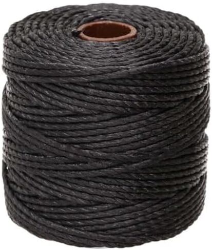 The Beadsmith S-Lon Heavy Nylon Cord – Black Color – TEX400, .9mm Diameter, 35 Yard Spools – for Stringing Beading Crochet, Micro-Macrame Jewelry & Kumihimo Projects in Saudi Arabia
