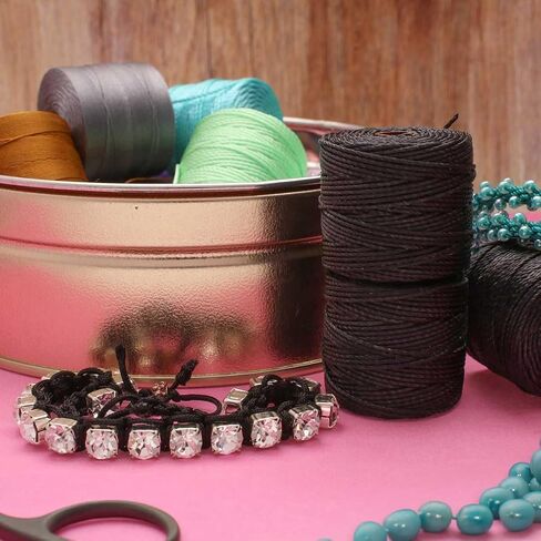 The Beadsmith S-Lon Heavy Nylon Cord – Black Color – TEX400, .9mm Diameter, 35 Yard Spools – for Stringing Beading Crochet, Micro-Macrame Jewelry & Kumihimo Projects in Saudi Arabia