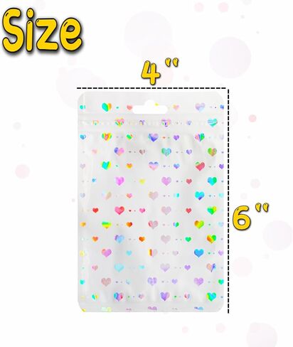 100pcs Holographic Bead Pen Packaging Bags for Small Business Resealable Beadable Pen Packaging Bags Sample Bags Clear for Packaging Lipgloss,Jewelry, Cosmetic,Candy 2.36x7.3inch in Saudi Arabia