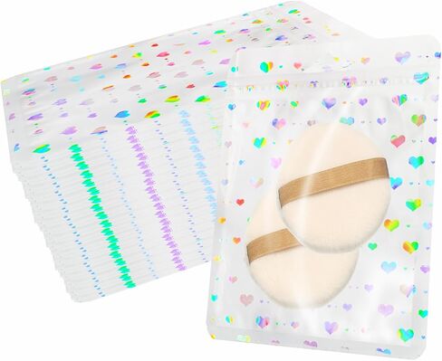 100pcs Holographic Bead Pen Packaging Bags for Small Business Resealable Beadable Pen Packaging Bags Sample Bags Clear for Packaging Lipgloss,Jewelry, Cosmetic,Candy 2.36x7.3inch in Saudi Arabia