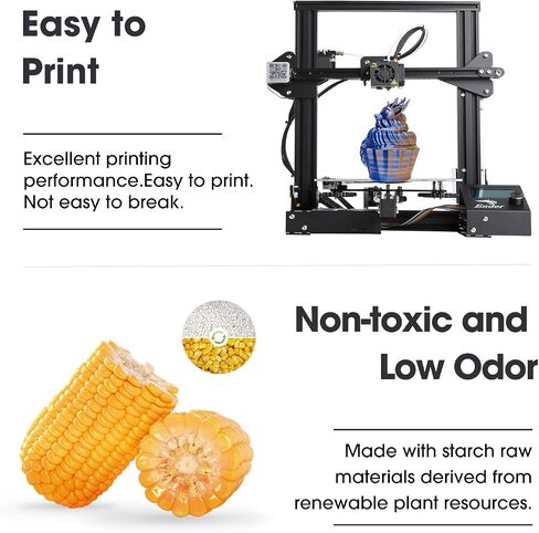 eSUN Silk Magic PLA Filament Bundle 1.75mm, Silk Dual Color Co Extrusion 3D Printer Filament, 200g x 4 Spools 3D Printing Color Change Filament, Red Silver + Blue Silver + Gold Silver + Green Silver in Kuwait