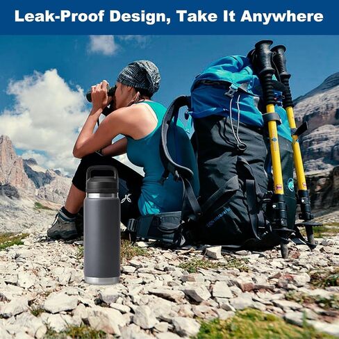 Chug Cap Replacement for Yeti Rambler Bottle 18/26/36/46/64 OZ, Spill-Proof Rambler Lid Replacement Water Bottle Lid Accessories Compatible with Yeti in Saudi Arabia