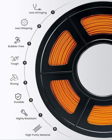 ABS Gray 3D الطابعة خيوط 1.75 ملم ، تآكل عالية ومقاومة للحرارة ، بكحف 1 كجم (2.2 رطل) ، دقة الأبعاد +/- 0.02 مم ، متوافقة مع معظم طابعات FDM (رمادي ، 1 حزمة) in Kuwait