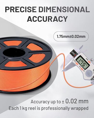 ABS Gray 3D الطابعة خيوط 1.75 ملم ، تآكل عالية ومقاومة للحرارة ، بكحف 1 كجم (2.2 رطل) ، دقة الأبعاد +/- 0.02 مم ، متوافقة مع معظم طابعات FDM (رمادي ، 1 حزمة) in Kuwait