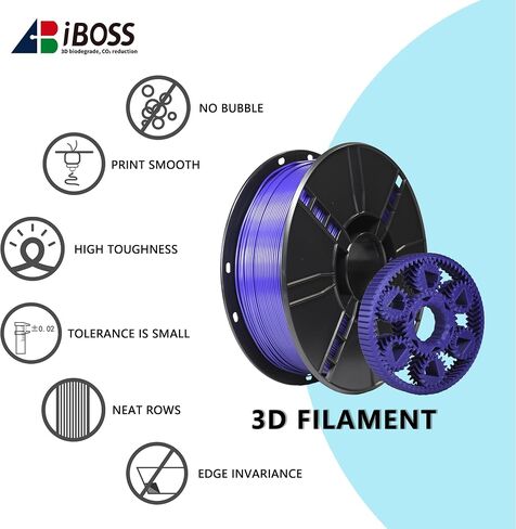 iBOSS PLA Plus (PLA+) 3D Printer Filament 1.75mm, High Toughness 3D Printing Filament, Dimensional Accuracy +/- 0.02mm, Print with Most FDM 3D Printers, 1KG Spool, Bordeaux Red in Saudi Arabia