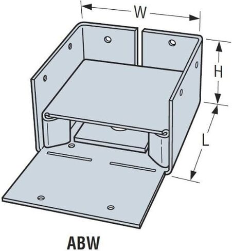 Simpson Strong Tie ABW66Z ZMAX Galvanized 12-Gauge 6x6 Adjustable Post Base 10-per Box in Saudi Arabia