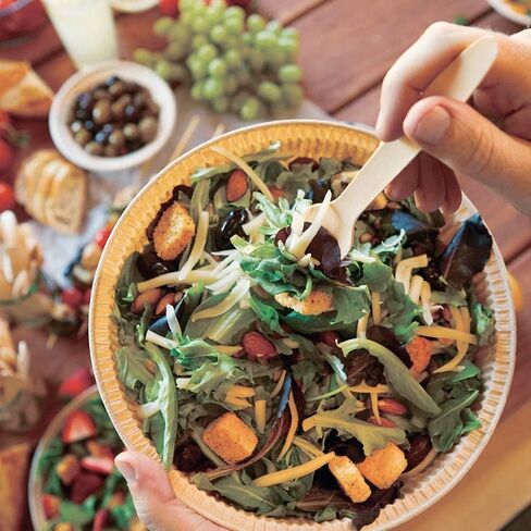 Disposable Wooden Cutlery Set - 100% Home Compostable - 100 Mix - (40 Forks, 40 Spoons and 20 Knives) 6.5", Bamboo Utensils Alternative, Eco-Friendly, Organic, Sustainable and Carbon Neutral Certified in Saudi Arabia