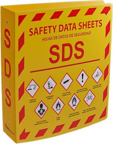 (YS), 2-Pack, SDS Binder - 2024 Requirements, Heavy Duty 3 Inch, 3 Ring Safety Data Sheet SDS Binder in Saudi Arabia