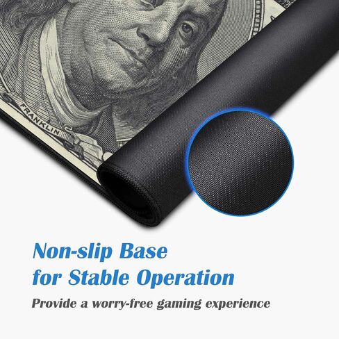 Desk Pad Mat Gaming Mouse Pads with Coasters, 31.5" ×11.8" Large XXL Non-Slip Rubber Base Mousepad with Stitched Edges for Work & Gaming, Office & Home (Rainbow Glitter Quote Bible Verse Psalm 46:5) in Kuwait