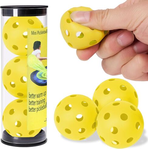 Mini Pickleball Training Balls - Warm Up Pickleball Drills, Enhance Reaction Time & Hand-Eye Coordination | Ideal Gift for All Ages and Skill Level in Saudi Arabia