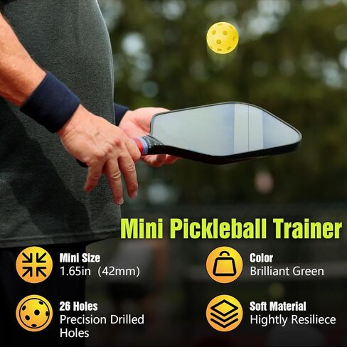 Mini Pickleball Training Balls - Warm Up Pickleball Drills, Enhance Reaction Time & Hand-Eye Coordination | Ideal Gift for All Ages and Skill Level in Saudi Arabia