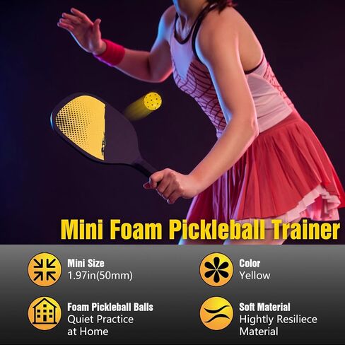 Mini Pickleball Training Balls - Warm Up Pickleball Drills, Enhance Reaction Time & Hand-Eye Coordination | Ideal Gift for All Ages and Skill Level in Saudi Arabia