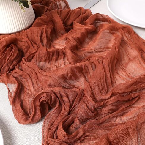 Ogori 6pcs Table Table Runner Cheesecloth 10ft Dusty Blue Gauze Cheese Cloth Rustic Table Table Runners for Wedder Bridal Baby Baby Decoration in Saudi Arabia