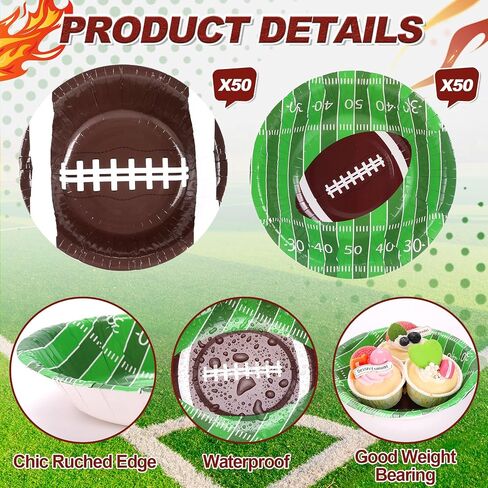 GISGFIM 50 PCS 16 OZ FOUZ BALLS PARYS Party Supplies Football Football Bowls Football Paper Paper Decortations Decorations Favors for Sports Game Day Hot Cold Soup Soul Cereal Home Home in Saudi Arabia