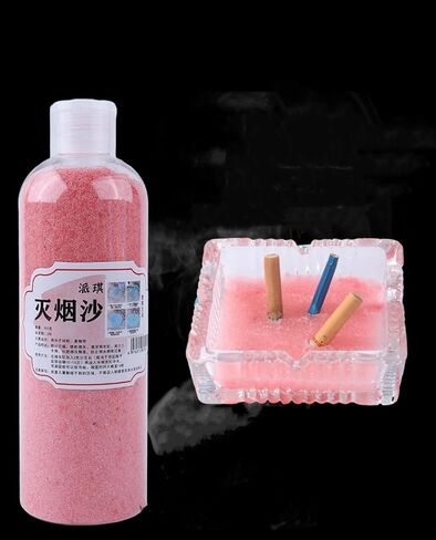 Magic Ashtray Sand,Smokeless Outdoor Ashtray with Ash Tray Sand - Instant Smoke Adsorption, Clean Ashtray, Reduce Second-Hand Smoke, Prevent Soot Falling,Air Freshener(300g) (Yellow) in Saudi Arabia