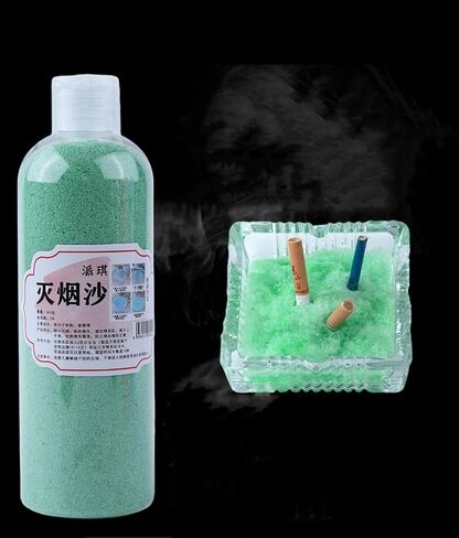 Magic Ashtray Sand,Smokeless Outdoor Ashtray with Ash Tray Sand - Instant Smoke Adsorption, Clean Ashtray, Reduce Second-Hand Smoke, Prevent Soot Falling,Air Freshener(300g) (Yellow) in Saudi Arabia