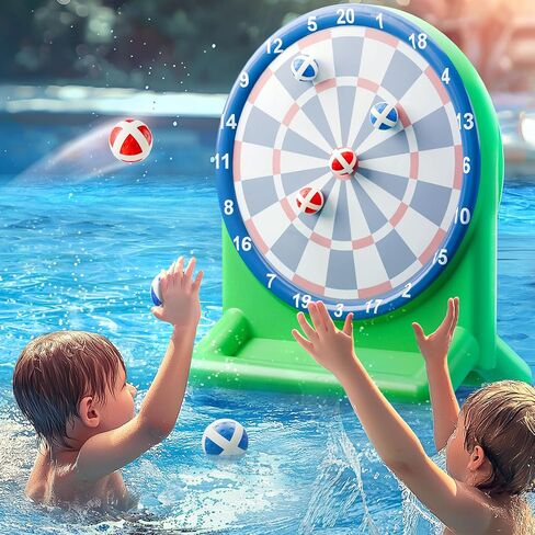 iPlay, iLearn Pool Wave Kids Fun Pool Toys, Inflatable Dart Board Water Games, Swimming Pool Floats, Beach Yard Outdoor Play, Cool Summer Party Birthday Gift 6 7 8 9 10 12 Year Old Boy Girl Teen Adult in Saudi Arabia