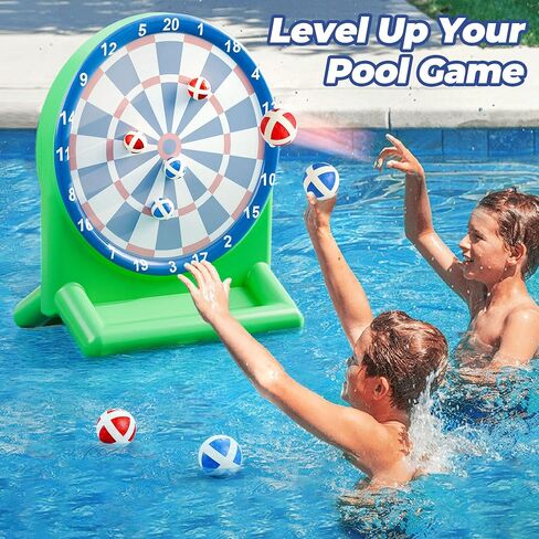 iPlay, iLearn Pool Wave Kids Fun Pool Toys, Inflatable Dart Board Water Games, Swimming Pool Floats, Beach Yard Outdoor Play, Cool Summer Party Birthday Gift 6 7 8 9 10 12 Year Old Boy Girl Teen Adult in Saudi Arabia