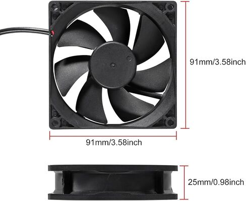 4pcs 9225 92mm x 92mm x 25mm 2Pin DC 12V 2Pin Computer Fan High Speed Muffin Fan Cooling Fan,UL-Certified for 3D Printer Computer Case Fan DIY Cooling Ventilation Projects (12V 2Pin) in Kuwait