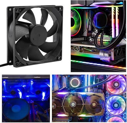 4pcs 9225 92mm x 92mm x 25mm 2Pin DC 12V 2Pin Computer Fan High Speed Muffin Fan Cooling Fan,UL-Certified for 3D Printer Computer Case Fan DIY Cooling Ventilation Projects (12V 2Pin) in Kuwait
