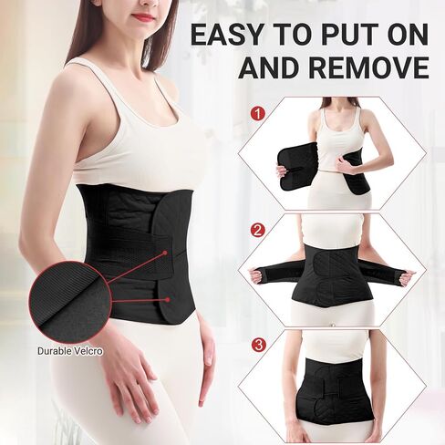 Postpartum Belly Band for C-Section Recovery: Firm Core Support with 80% Cough Shock Absorption for Secure Night Rest & Breastfeeding - Double Compression Abdominal Binder for Lower Back Pain Relief in Saudi Arabia