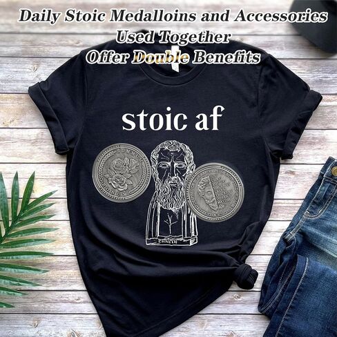 Summum Bonum Challenge Coin - Silver EDC Rose Stoic Coin - Love of Fate Token Reminder for Daily Stoic Practice - Inspirational Thoughtful Stoicism Gifts for Men Women Kids in Saudi Arabia