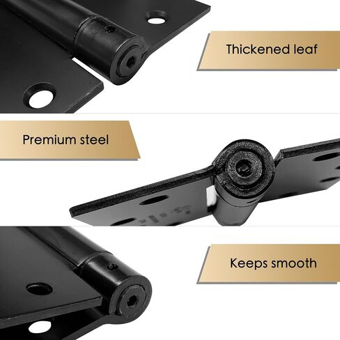 2 Pack - 4.5"x4.5" Self Closing Reversible Door Hinge JS-3SP1- Heavy Duty Commercial Spring Door Hinge - UL Listed with Complete Installation Hardware (Satin Chrome) in Saudi Arabia
