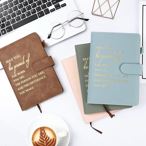Roowest 10 Pcs Employees Appreciation Gifts Thank You Notebook Bulk A5 Leather Journal Motivational Notepad Medical Assistant Graduation Gift(Classic Color,Team) in Saudi Arabia