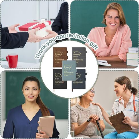 Roowest 10 Pcs Employees Appreciation Gifts Thank You Notebook Bulk A5 Leather Journal Motivational Notepad Medical Assistant Graduation Gift(Classic Color,Team) in Saudi Arabia