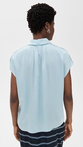 Vince Women's Cap SLV Ruched BK Blouse in Saudi Arabia