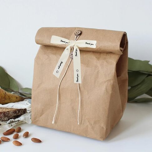 Thank You Ribbons, 5/8 Inch 10 Yards Cotton Ribbons Natural Farmhouse Ribbon for Gift Wrapping Flower Bouquet Wrapping Birthday Gifts Baking Crafts Thanksgiving Christmas Valentine Decor in Kuwait