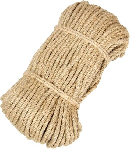 Jute Twine String - 164ft 5mm Eco-Friendly Natural Cord for Crafts, Packaging & Garden | Heavy-Duty Decorative Rope | Extra Strong Tying, Bundling & DIY Projects in Kuwait